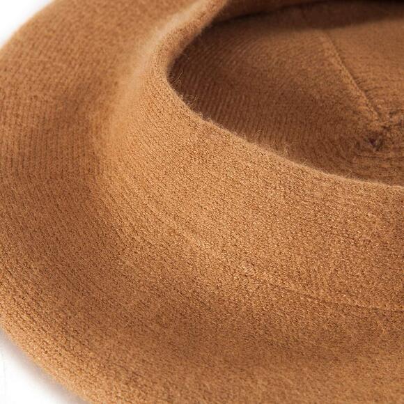 5571 Women Beret Hat Beanie Winter Warm Slouchy Tan Knit Cap 2 Layers Wool main image 7